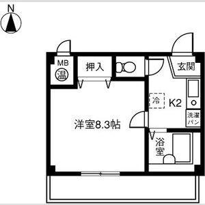 AMOUR・K・H(1K/1階)の間取り写真