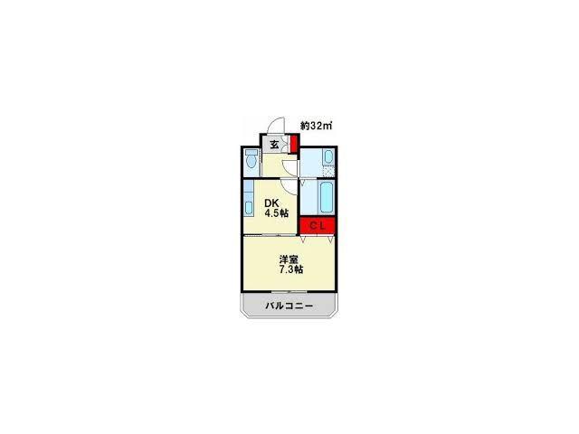 ヒット馬借BLD(1DK/7階)の間取り写真