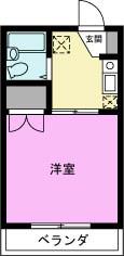 メゾン赤山(1K/1階)の間取り写真