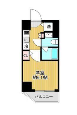 SHOKEN RESIDENCE新丸子II(1K/2階)の間取り写真