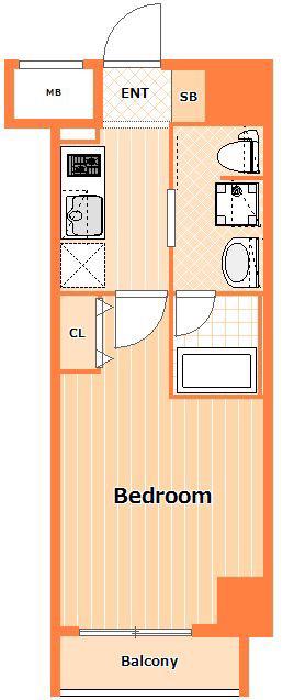 SHOKEN RESIDENCE横浜戸部(1K/6階)の間取り写真