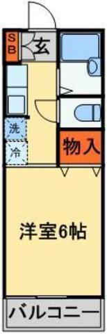 オーパス元気館(ワンルーム/2階)の間取り写真