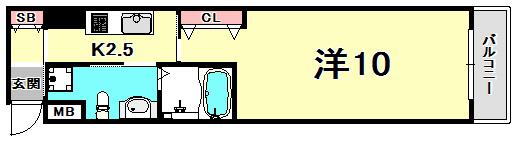 REGALO PLUS(1K/2階)の間取り写真