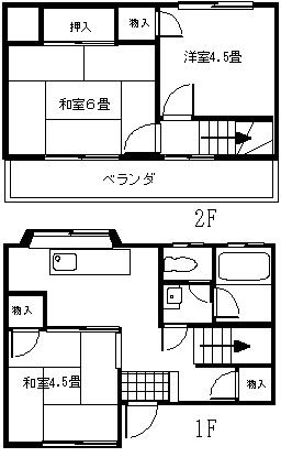 ガーデンハウス(3K/1階)の間取り写真