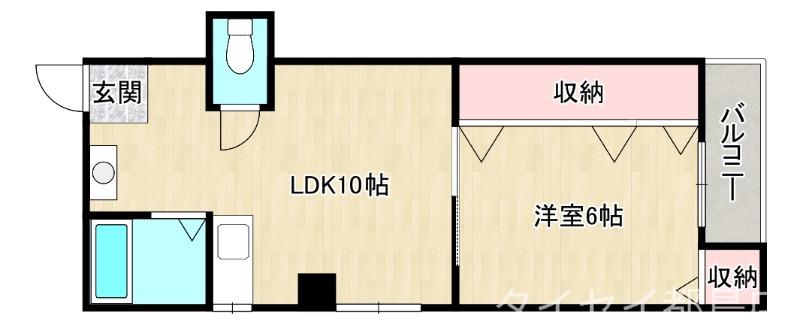 ハイム古屋II(1LDK/2階)の間取り写真