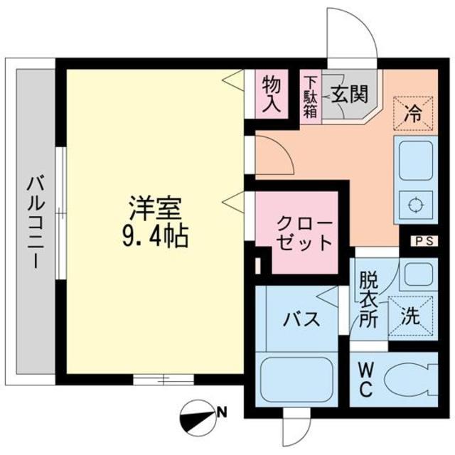 リヴェール・ケイズ(1K/2階)の間取り写真