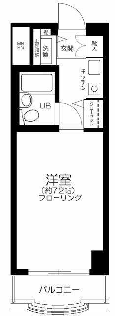 パークノヴァ横浜参番館(1K/5階)の間取り写真
