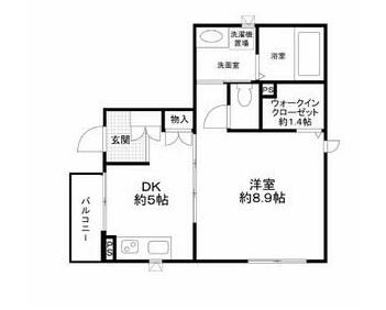 杉山荘(1DK/3階)の間取り写真