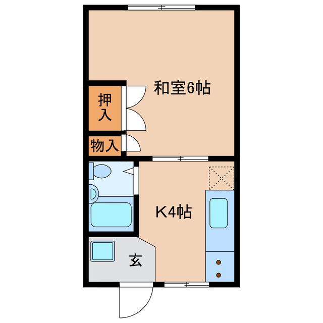 YAYOIハイツ(1DK/1階)の間取り写真