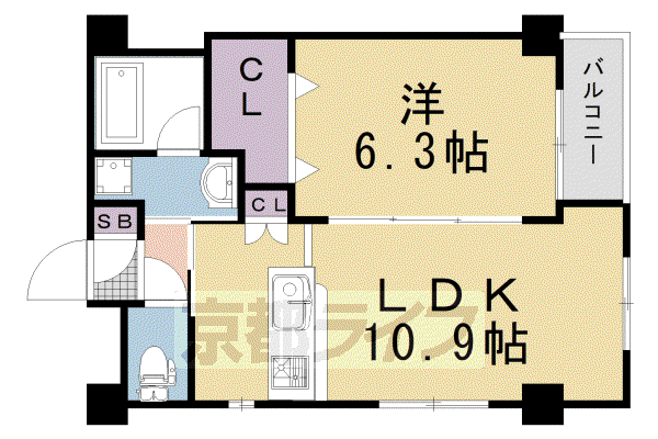 CITTA LIBERA(1LDK/1階)の間取り写真
