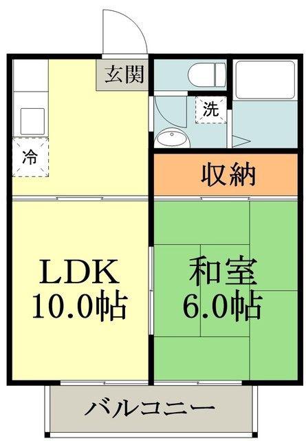 パトラハウス小金井(2K/2階)の間取り写真