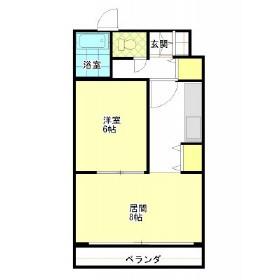 ジェイステージ苫小牧I(1LDK/3階)の間取り写真