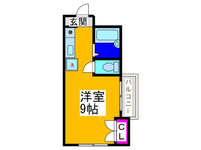 ロイヤル百済(ワンルーム/3階)の間取り写真