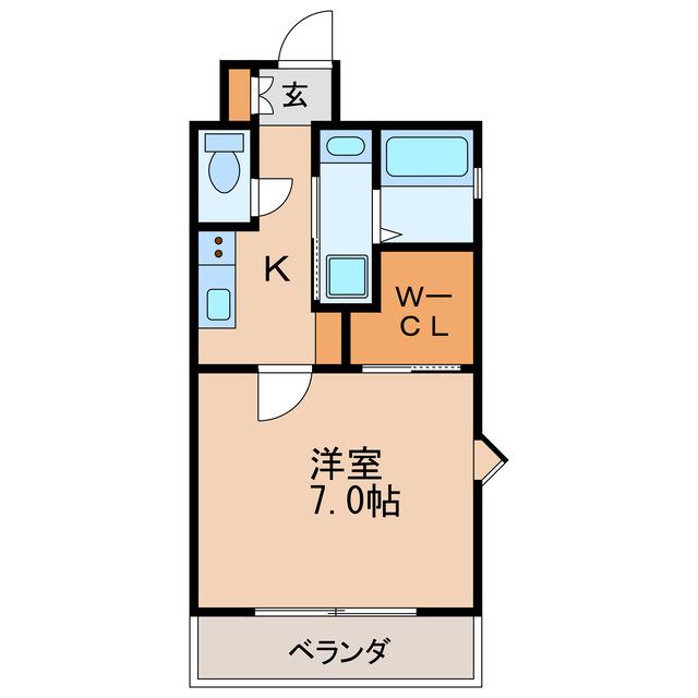 ABCサクラガーデン(1K/3階)の間取り写真