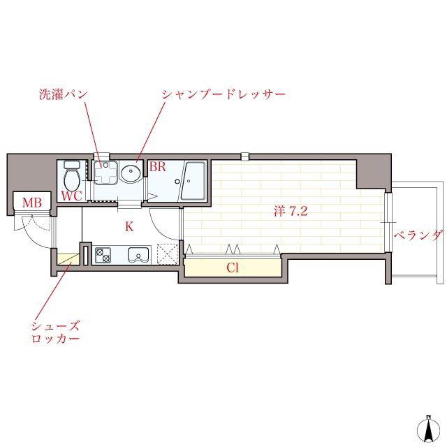 オリエンタル江坂(1K/9階)の間取り写真