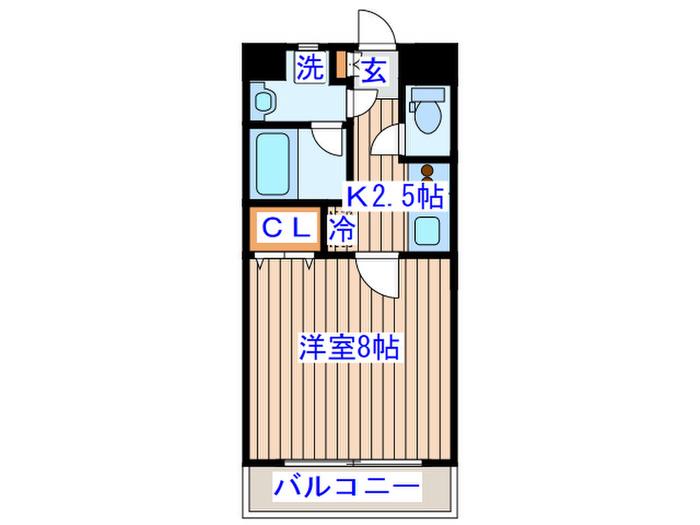 チュアリーヒルズⅠ(1K/2階)の間取り写真