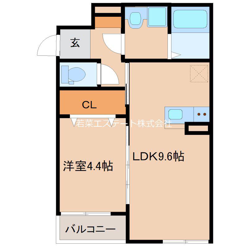 Yスクエア梅満町(1LDK/3階)の間取り写真