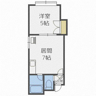 LINKS-COURT桑園(1DK/3階)の間取り写真