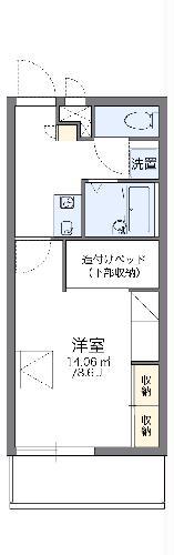 レオパレス油ケ渕(1K/1階)の間取り写真