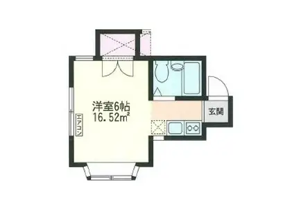 カーサ宇野(1K/1階)の間取り写真