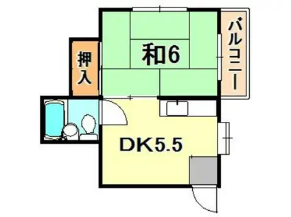 第一ハウス(1DK/1階)の間取り写真