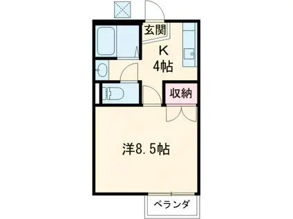 マイランドパートII(1K/3階)の間取り写真