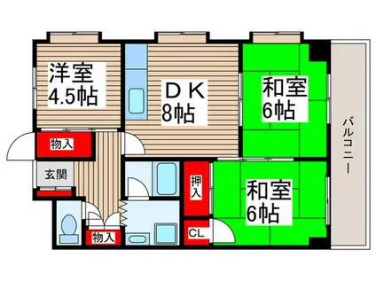 サンライズマンション(3DK/3階)の間取り写真