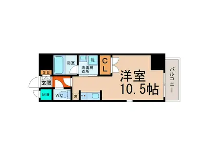 S-FORT東別院(ワンルーム/12階)の間取り写真