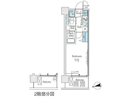 ディームス品川南大井II(1K/6階)の間取り写真