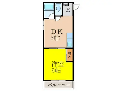ニュー豊里マンション(1DK/3階)の間取り写真