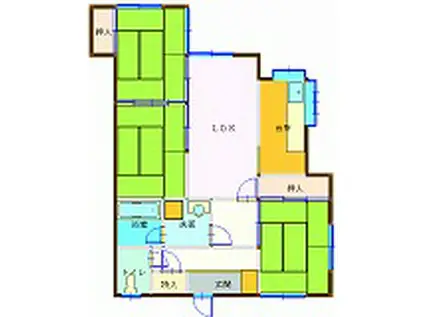 メゾン稲荷(3LDK/2階)の間取り写真