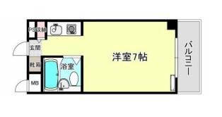 ウイングス北平野(ワンルーム/3階)の間取り写真