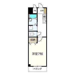シティーハイツ緑(1K/3階)の間取り写真