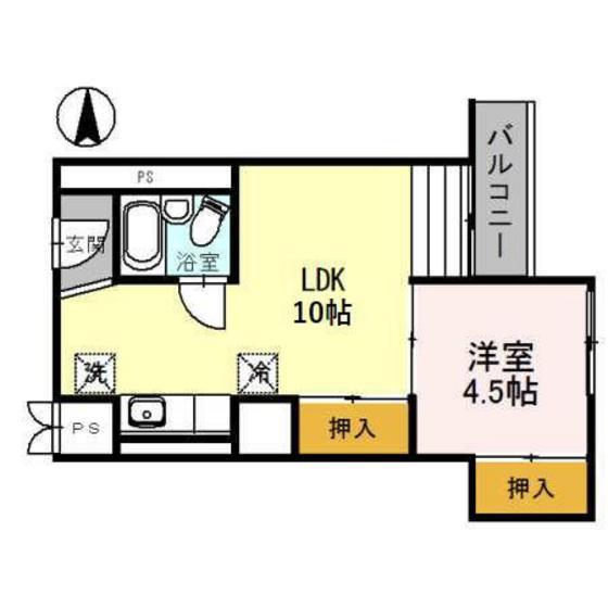 J-HOUSE駅南(1LDK/3階)の間取り写真