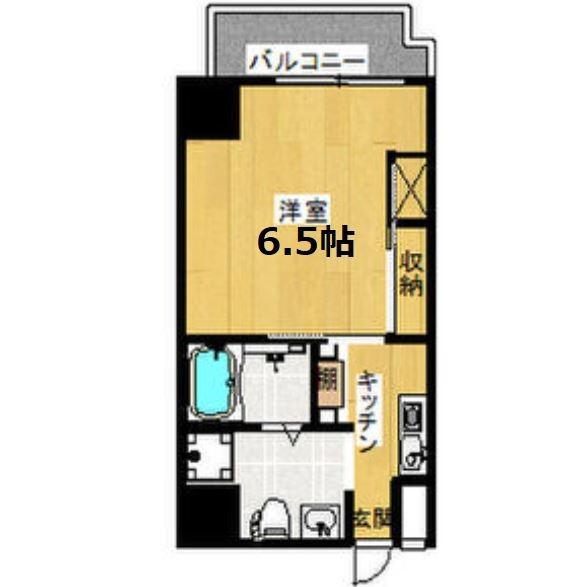 JJ COURT 市元(1K/6階)の間取り写真
