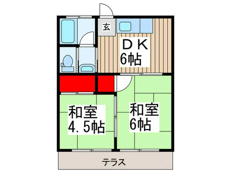 都コーポ 1階階 間取り