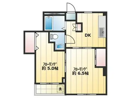 アーバンメゾン武蔵野(2DK/2階)の間取り写真