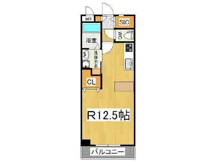 和泉町ビル(ワンルーム/2階)の間取り写真