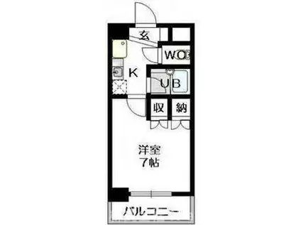 STUDIO SHIROGANE(1K/4階)の間取り写真