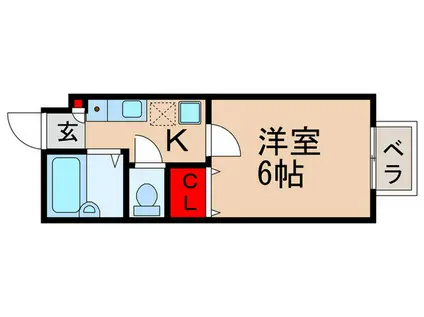 ヴィラ・コート石神井公園II(1K/1階)の間取り写真