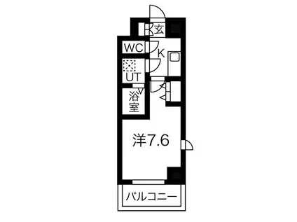 メイクス新栄(1K/2階)の間取り写真