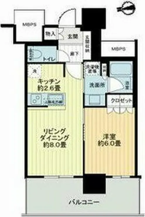 ライオンズタワー柏 6階階 間取り