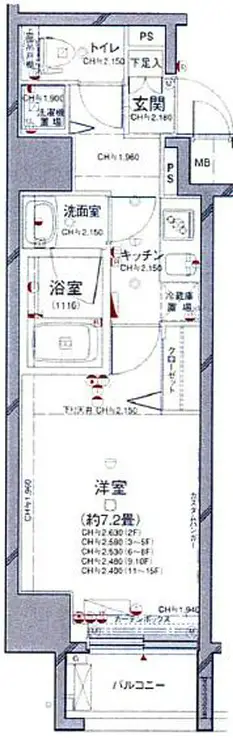 パレステュディオ六本木EASTII 6階階 間取り