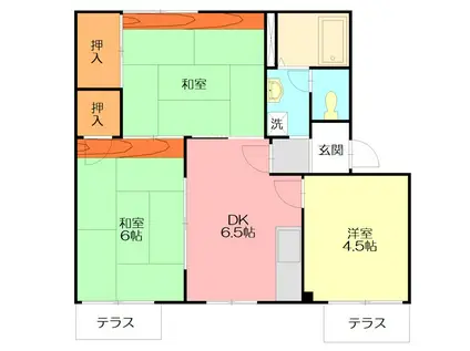 コーポかとうII(3DK/2階)の間取り写真