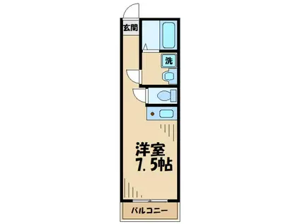 アジュール南橋本(ワンルーム/3階)の間取り写真