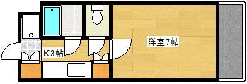 新庄パークビル(1K/1階)の間取り写真