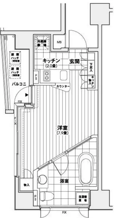 カスタリア銀座 5階階 間取り