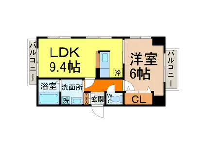 第三奥村マンション(1LDK/2階)の間取り写真