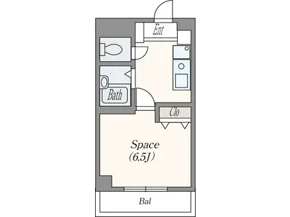 ブランベール有瀬(1K/1階)の間取り写真