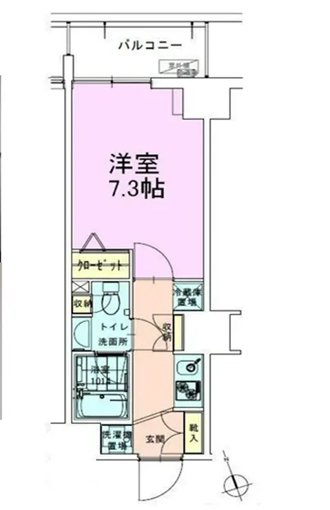 駒込レジデンス壱番館 9階階 間取り
